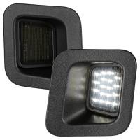 Spec'D Tuning Products - Spec-D 2003-2018 Dodge RAM 1500 2500 3500 / 2019-2021 RAM 1500 Classic Rear LED License Plate Lights (Glossy Black Housing/Smoke Lens) - Image 1