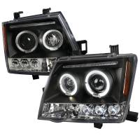 Spec'D Tuning Products - Spec-D 2005-2012 Nissan Xterra Dual Halo Projector Headlights (Matte Black Housing/Clear Lens) - Image 1