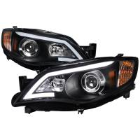 Spec'D Tuning Products - Spec-D 2008-2014 Subaru Impreza WRX/ 2008-2011 Outback Sport LED Bar Projector Headlights (Matte Black Housing/Clear Lens) - Image 1
