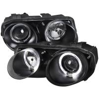 Spec'D Tuning Products - Spec-D 1998-2001 Acura Integra 3DR/4DR Dual Halo Projector Headlights (Matte Black Housing/Clear Lens) - Image 1