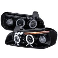Spec'D Tuning Products - Spec-D 2000-2001 Nissan Maxima Dual Halo Projector Headlights (Glossy Black Housing/Smoke Lens) - Image 1