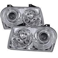 Spec'D Tuning Products - Spec-D 2005-2010 Chrysler 300 Base/LX/Touring Projector Headlights (Chrome Housing/Clear Lens) - Image 1
