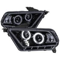 Spec'D Tuning Products - Spec-D 2010-2014 Ford Mustang Dual Halo Projector Headlights (Glossy Black Housing/Smoke Lens) - Image 1