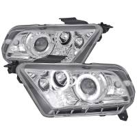 Spec'D Tuning Products - Spec-D 2010-2014 Ford Mustang Dual Halo Projector Headlights (Chrome Housing/Clear Lens) - Image 1