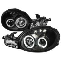 Spec'D Tuning Products - Spec-D 2000-2002 Dodge Plymouth Neon Dual Halo Projector Headlights (Matte Black Housing/Clear Lens) - Image 1