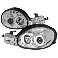 Spec'D Tuning Products - Spec-D 2000-2002 Dodge Plymouth Neon Dual Halo Projector Headlights (Chrome Housing/Clear Lens) - Image 1