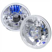 Spec'D Tuning Products - Spec-D Universal 7" Round H4 Projector Headlights (Chrome Housing/Clear Lens) - Image 1