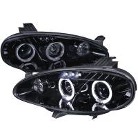 Spec'D Tuning Products - Spec-D 2001-2005 Mazda Miata MX-5 Dual Halo Projector Headlights (Glossy Black Housing/Smoke Lens) - Image 1