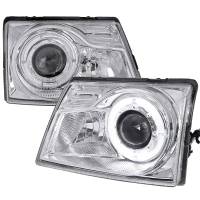 Spec'D Tuning Products - Spec-D 1998-2000 Ford Ranger Halo Projector Headlights (Chrome Housing/Clear Lens) - Image 1