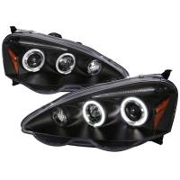 Spec'D Tuning Products - Spec-D 2002-2004 Acura RSX Dual Halo Projector Headlights (Matte Black Housing/Clear Lens) - Image 1