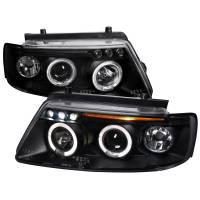 Spec'D Tuning Products - Spec-D 1997-2000 Volkswagen Passat Dual Halo Projector Headlights (Matte Black Housing/Clear Lens) - Image 1