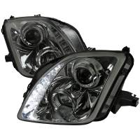 Spec'D Tuning Products - Spec-D 1997-2001 Honda Prelude Projector Headlights w/ SMD LED Light Strip (Chrome Housing/Smoke Lens) - Image 1