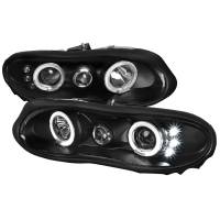 Spec'D Tuning Products - Spec-D 1998-2002 Chevrolet Camaro Dual Halo Projector Headlights (Matte Black Housing/Clear Lens) - Image 1