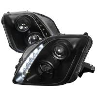 Spec'D Tuning Products - Spec-D 1997-2001 Honda Prelude Projector Headlights w/ SMD LED Light Strip (Matte Black Housing/Clear Lens) - Image 1