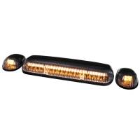 Spec'D Tuning Products - Spec-D Universal 3PC Set Roof Cab Amber LED Lights (Black Housing/Clear Lens) - Image 1