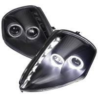 Spec'D Tuning Products - Spec-D 2000-2005 Mitsubishi Eclipse Dual Halo Projector Headlights w/ SMD LED Light Strip (Matte Black Housing/Clear Lens) - Image 1