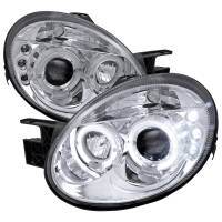 Spec'D Tuning Products - Spec-D 2003-2005 Dodge Neon Dual Halo Projector Headlights (Chrome Housing/Clear Lens) - Image 1