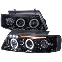 Spec'D Tuning Products - Spec-D 1997-2000 Volkswagen Passat Dual Halo Projector Headlights (Glossy Black Housing/Smoke Lens) - Image 1