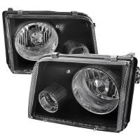 Spec'D Tuning Products - Spec-D 1993-1997 Ford Ranger Headlights w/ Integrated H3 Projector Fog Light (Matte Black Housing/Clear Lens) - Image 1