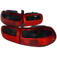Spec'D Tuning Products - Spec-D 1992-1995 Honda Civic 3DR Hatchback Tail Lights (Chrome Housing/Red Smoke Lens) - Image 1