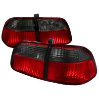 Spec'D Tuning Products - Spec-D 1999-2000 Honda Civic Sedan Tail Lights (Chrome Housing/Red Smoke Lens) - Image 1