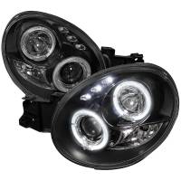 Spec'D Tuning Products - Spec-D 2002-2003 Subaru Impreza Dual Halo Bug Eye Projector Headlights (Matte Black Housing/Clear Lens) - Image 1