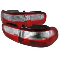 Spec'D Tuning Products - Spec-D 1992-1995 Honda Civic Tail Lights (Chrome Housing/Red Clear Lens) - Image 1