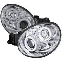 Spec'D Tuning Products - Spec-D 2002-2003 Subaru Impreza Dual Halo Bug Eye Projector Headlights (Chrome Housing/Clear Lens) - Image 1