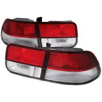 Spec'D Tuning Products - Spec-D 1996-2000 Honda Civic Coupe Tail Lights (Chrome Housing/Red Clear Lens) - Image 1