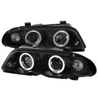 Spec'D Tuning Products - Spec-D 1999-2001 BMW E46 3 Series Sedan Dual Halo Projector Headlights (Matte Black Housing/Clear Lens) - Image 1
