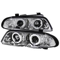 Spec'D Tuning Products - Spec-D 1999-2001 BMW E46 3 Series Sedan Dual Halo Projector Headlights (Chrome Housing/Clear Lens) - Image 1