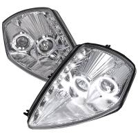 Spec'D Tuning Products - Spec-D 2000-2005 Mitsubishi Eclipse Dual Halo Projector Headlights w/ SMD LED Light Strip (Chrome Housing/Clear Lens) - Image 1
