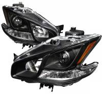 Spec'D Tuning Products - Spec-D 2009-2014 Nissan Maxima Projector Headlights w/ Amber Reflectors (Matte Black Housing/Clear Lens) - Image 1
