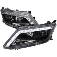 Spec'D Tuning Products - Spec-D 2010-2012 Ford Fusion Projector Headlights w/ LED Light Strip (Matte Black Housing/Clear Lens) - Image 1