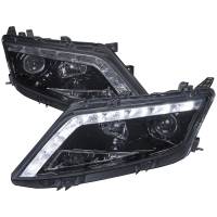 Spec'D Tuning Products - Spec-D 2010-2012 Ford Fusion Projector Headlights w/ LED Light Strip (Glossy Black Housing/Smoke Lens) - Image 1