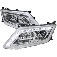 Spec'D Tuning Products - Spec-D 2010-2012 Ford Fusion Projector Headlights w/ LED Light Strip (Chrome Housing/Clear Lens) - Image 1