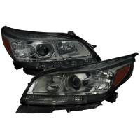 Spec'D Tuning Products - Spec-D 2013-2015 Chevrolet Malibu/ 2016 Malibu Limited Projector Headlights w/ Amber Reflectors (Chrome Housing/Smoke Lens) - Image 1