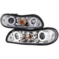 Spec'D Tuning Products - Spec-D 1997-2005 Chevrolet Malibu/ Oldsmobile Cutlass Dual Halo Projector Headlights (Chrome Housing/Clear Lens) - Image 1