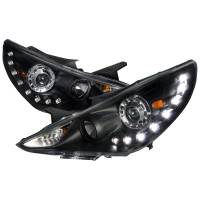 Spec'D Tuning Products - Spec-D 2011-2014 Hyundai Sonata Projector Headlights w/ SMD LED Light Strip (Matte Black Housing/Clear Lens) - Image 1
