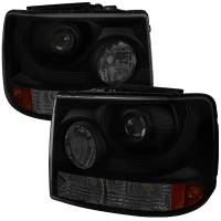 Spec'D Tuning Products - Spec-D 1999-2002 Chevrolet Silverado 1500 2500/ 2000-2006 Tahoe Suburban 1PC Projector Headlights w/ Bumper Lights (Black Housing/Smoke Lens) - Image 1