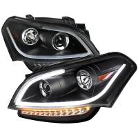 Spec'D Tuning Products - Spec-D 2010-2011 Kia Soul Projector Headlights w/ LED Light Bar & LED Turn Signal Lights (Matte Black Housing/Clear Lens) - Image 1