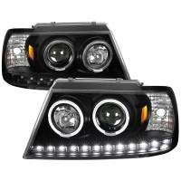 Spec'D Tuning Products - Spec-D 2002-2005 Ford Explorer Dual Halo Projector Headlights (Matte Black Housing/Clear Lens) - Image 1