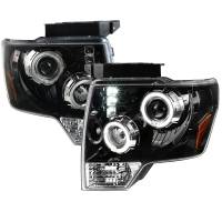 Spec'D Tuning Products - Spec-D 2009-2014 Ford F-150 Dual Halo Projector Headlights (Jet Black Housing/Clear Lens) - Image 1