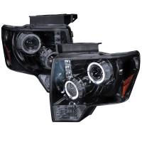 Spec'D Tuning Products - Spec-D 2009-2014 Ford F-150 Dual Halo Projector Headlights (Glossy Black Housing/Smoke Lens) - Image 1