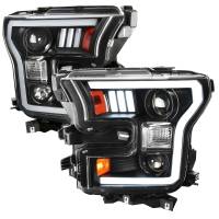 Spec'D Tuning Products - Spec-D 2015-2017 Ford F-150 LED Bar Projector Headlights - RS (Matte Black Housing/Clear Lens) - Image 1
