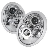 Spec'D Tuning Products - Spec-D 2002-2008 Mini Cooper R50 R53 R52 Single Halo Projector Headlights (Chrome Housing/Clear Lens) - Image 1