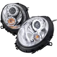 Spec'D Tuning Products - Spec-D 2007-2015 Mini Cooper R55 R56 R57 R58 R59 Single Halo Projector Headlights (Chrome Housing/Clear Lens) - Image 1