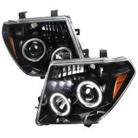 Spec'D Tuning Products - Spec-D 2005-2007 Nissan Pathfinder/ 2005-2008 Frontier Dual Halo Projector Headlights (Jet Black Housing/Clear Lens) - Image 1