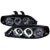 Spec'D Tuning Products - Spec-D 1992-1995 Honda Civic Dual Halo Projector Headlights (Glossy Black Housing/Smoke Lens) - Image 1