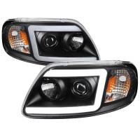 Spec'D Tuning Products - Spec-D 1997-2004 Ford F-150 / 1997-2002 Expedition LED C-Bar Projector Headlights (Black Housing/Clear Lens) - Image 1